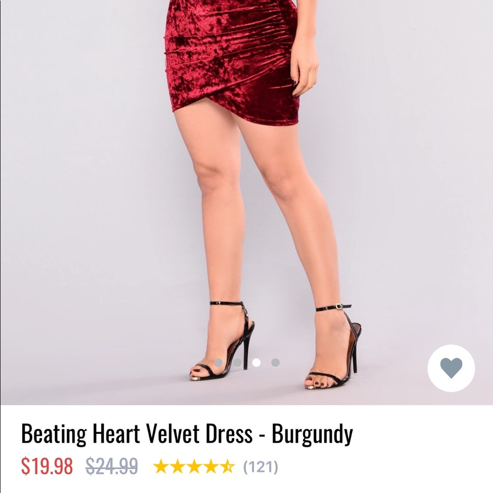 Fashion nova burgundy velvet dress